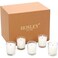 Hosley 20-Pack White Unscented Votive Candles in Clear Glass Holders Hand Poured Wax for Timeless Elegance and Versatile D&Atilde;&copy;cor Illuminate Every Moment