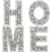 ZOLAPI 4 pcs Independent Letters Home. Crystal Diamond Letters. Silver Mirror Glass Home Decoration for Wall, Fireplace, Bookshelf and Table., 14 inch (H)