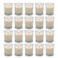 Set of 20 Black Votive Candles for Halloween Pumpkin, Clear Glass Filled Unscented Soy Wax Candle for Dinner Parties, Home Decorations and DIY