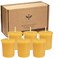 Pure Beeswax Votive Candles-6 Pack Natural Votives Set for Home Room Decor Party Wedding Spa Gift