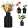 Ceramic Vase-Dry Flower Vases for Home Decor Flower Vase for Modern Farmhouse,Living Room Decoration Ideal Shelf D&Atilde;&copy;cor, Table D&Atilde;&copy;cor, Bookshelf, Mantle, Entryway (Black-7.5x14 Ribbon Vase)