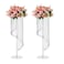 Clear Acrylic Tall Flower Vases -2 Pcs 31.5" Cylinder Pedestal Stands for The Table Centerpieces for Parties, Chandelier Crystals Decorative Flower Stand, Wedding, Celebration, Home Decoration