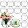 FoldTier 12 Pcs Fish Bowls for Centerpieces 27 oz Plastic Clear Fish Bowl for Drinks Unbreakable Heavy Duty Round Vase Goldfish Bowl for Table Centerpieces Wedding Event Home Decor