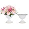 Sziqiqi White Flower Arrangements Pot Vase for Wedding Tables Centerpieces - 2 Pcs Small Metal Flower Planter Urn Vase Pot for Wedding Party Birthday Ceremony