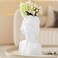 FZXZX Ceramic Statue Vase Cute Girl Face Bust Head Shaped for Gift Home Office Decor - White (Style B)