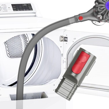 Sealegend Dryer Vent Cleaner Kit Compatible with Dyson Dryer Lint Vacuum Attachment for Dyson V7 V8 V10 V11 V12 V15 etc Cordless Vacuum Cleaner Removes Deep Lint