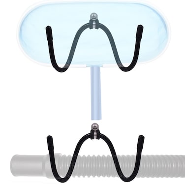 YYST Pool Tool Organizer and Holder Pool Cleaning Accessory Organizer and Holder Rack - Store Poles, Brushes, Nets, Vacuum Heads,Leaf Rakes, Skimmers, Vacuum Hoses and Other Cleaning Attachments (2)