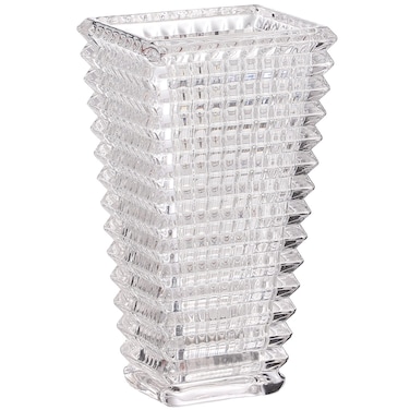 MCMCNCUIU Crystal Vase, Large Crystal Vase for Flowers, Clear Glass Vase, Large Flower Vase, Modern Vase for Living Room, Bedroom, Kitchen, Dining Table, Mantle, Wedding, 9 Inches