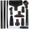 13PCS Universal Vacuum Attachment Kit Wet Dry Plastic Vacuum Hose Adapter 1-1/4" Vacuum Cleaners Accessories with Horse Hair Brush Extension Wand Flexible Crevice Tool Adapter for Shop Vac Accessories
