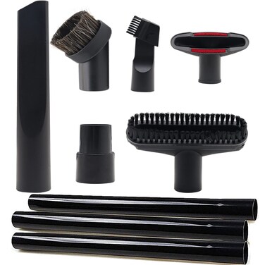 9 Pcs Vacuum Attachments Fit for Shop Vac Accessories 1 1/4" - 3 Pcs Vacuum Extension Wand, 1 1/4 inch (32 mm) &amp; 1 3/8 inch (35 mm) Vacuum Hose Adapter, 1 1/4 inch Vacuum Cleaner Accessories Brush Kit