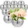 Jinei 12 Pcs Disco Vases Bulk Silver Mirror Disco Ball Flower Vase Glass Disco Ball Planter Candle Holder Glass Vase for Wedding Table Centerpieces Bedroom Office Birthday Decoration (3" X 4")