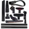 12 Pcs Vacuum Cleaner Attachments for Shop Vac Accessories - 2 1/2" to 1 1/4" Vacuum Hose Adapter Kit, 1 1/4" Vacuum Brush Flexible Crevice Tool and 2 Vacuum Extension Wand for Household Cleaning