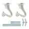 Saim Swag Ceiling Hooks and Hardware,Ceiling Toggle Hook for Hanging Plants Ceiling Installation Cavity Wall Fixing - Silver(Set of 2)