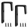 Bivethoi 2pcs Bunk Bed Ladder Hook Brackets, 1 Inch J Hook Hanger Black Bed Hooks with PVC Coated, Heavy Duty Metal Utility Hooks Library Ladder Hardware Hooks for Bunk Bed Loft Bed Stairs