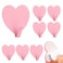 DueHoppee Heart Wall Hooks, 8 Pack, Small Pink Decorative Accessories, Purse Hanger for Girls Room, Stainless Steel, Sturdy Adhesive for Hanging Keys, Bags, Towels, Clothes