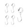 Ulifestar Closet Rod Hooks, Zinc Alloy Hanging Tube Rod Hook,Heavy Duty J Typed Kitchen Hook,Utility Hook Pipe Hangers for Bathroom Wardrobe Closet Tension Rod Hooks Fit for