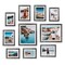Giftgarden Antique Silver Picture Frames Assortment for Multiple Sizes Photos, Four 4x6, Four 5x7, Two 8x10, Gallery Frame Collage for Wall or Tabletop, Set of 10, Rustic Distressed Silver