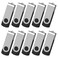 Aretop Flash Drive 2GB 10 Pack, Aretop Premium USB2.0 Classic Swivel USB 2GB Flash Drive Pen Drive Memory Stick Thumb Drive Bulk Jump Drive Pack 10Pcs Computer Data Storage Black