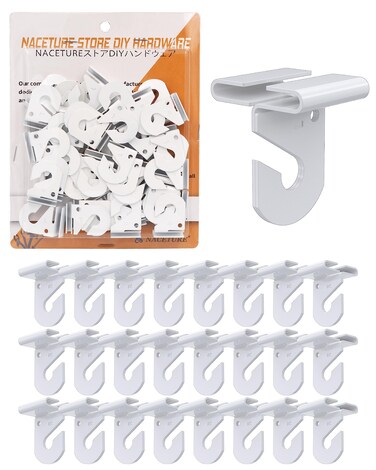 NACETURE Drop Ceiling Hook for Hanging &acirc;&euro;&ldquo; 25 Pack Ceiling Decorations Ceiling Hanger on Drop Suspended Ceiling Tile Hook Ceiling Clips for Classroom Grid for Office Home Stores Wedding (25 Pack)