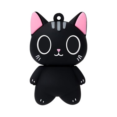 USB Flash Drives,BORLTER CLAMP Cute Flash Drive,32GB 64GB Cartoon Cat High Speed memory thumb stick USB2.0 Animal Drive Character Data Storage Gift USB Disk Pendrive with Key Chain