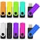 Flash Drive 4GB 10 Pack TATMOHIK USB Drives 4 GB Thumb Drive Pack Bulk of 10 USB Drives Swivel Design with LED Indicator, Jump Drive, Gig Stick, Memory Stick, Pen Drive
