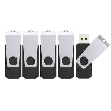 TOPESEL USB Flash Drive 5 Pack 16GB USB 3.0 Flash Drive Memory Stick USB Drive Thumb Drives USB Stick USB3.0 Thumb Drives (16GB 5PCS, Black)
