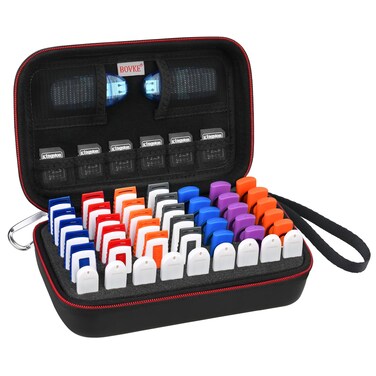 BOVKE USB Flash Drive Case, Thumb Drive, Memory Card SD SDXC SDHC Card Holder, USB Storage Case for SanDisk/Samsung/SamData/Kingston/PNY/YubiKey/Netac/TOPESEL USB Stick Jump Drives, Black