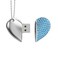 RAOYI 32GB Heart Shape USB 2.0 Flash Drive Crystal Memory Stick Thumb Drive Pen Drive Jump Drive Jewelry Pendant Necklace with Key Chain-Blue