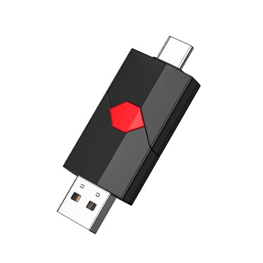 Aiibe 128GB USB C Flash Drive Dual Drive Type C + USB A 128GB USB 2.0 Drive Push-Pull USB-C Memory Stick USB C Thumb Drive for iPhone 15 Smartphone Tablet Computer