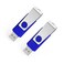 Aiibe 128GB Flash Drive 3.0 2 Pack 128GB USB 3.0 Thumb Drive USB Drive 128GB USB Flash Drives Zip Drive Memory Stick Jump Drive with Keychain (128G, Blue)