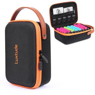 Luxtude Flash Drive Case USB Storage Case, Gifts for Men, 49 Slots USB Drive Case, Thumb Drive Case, USB Organizer Case, USB Holder for Samsung,for Sandisk, for USB Memory Stick, Medium(Case Only)