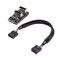 NFHK Dual USB 3.1 Front Panel Socket Key-A Type-E to USB 2.0 9Pin 10Pin Mainboard Header Male Cable Extension Adapter
