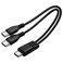 3.3FT Dual USB C Multi Type C Splitter Cable,2 in 1 Multi Charging Cable,USB C to Double USB C Port Compatible with iPhone 15,iPad Pro/Air,Samsung S24 S23,Moto,Google Pixel 8,LG,Black(Only Charging)