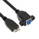 cablecc 5Gbps USB 3.0 Type-B Female to USB3.0 Micro-B Male Cable Extension for Disk SSD Camera Data 30cm