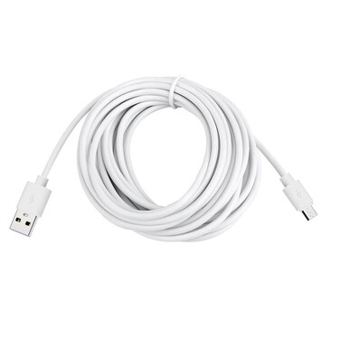 Smays Charger Cord Replacement for Wyze Cam v3, Nest, Yi Dome, Arlo Q Camera, Blink, Ring Mini Cam - 12 ft Micro USB Cable Power
