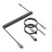 ZIYOU LANG 2 in 1 Custom Coiled USB C to A and C Cable with Detachable Extendable Double Sleeve Spiral Cable Metal Aviator Connector for PlayStation Xbox Keyboard Mouse USB Flash Drive Printer(Gray)