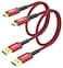 SUNGUY 10Gbps Android Auto USB C Cable, [2-Pack,1.5FT] 3A USB 3.1 Gen 2 Fast Charging &amp; Data Transfer USB C CarPlay Cable, Compatible with iPhone 15/15 Pro Max, Galaxy S22 S21 Note 20, Pixel 7 (Red)