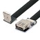 chenyang USB 2.0 Flat Cable USB 2.0 Male to Female 90 Degree Down Angled Data Transfer Charging Ribbon Flex Extension Cable Adapter 0.2M