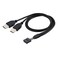 chenyang USB 2.0 Front Panel Header 9/10Pin 1 Male to 2 USB 2.0 Male Y Splitter Data Power Extension Cable Adapter 0.5M