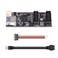 Cablecc 5Gbps Single 19/20Pin Header to USB 3.0 19/20Pin Dual Ports Female PCBA Type 1 to 2 Adapter Splitter HUB
