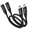 Thsucords 100W USB C Extension Cable 1.6FT 2Pack, 10Gbps USB C 3.2 Male to Female Cord Data Transfer 20V/5A Fast Charging Cable, 4K@60Hz Video Monitor Nylon Braided Cable