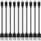 Black 12-Inch Micro USB Fast Charging Cables - 10-Pack Bulk Short Cord Set