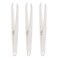 HARFINGTON 3pcs Sticker Tweezers for Crafting 4.53" Straight Pointed Tip with Spring Plastic Tweezers Craft Tweezers for Stickers, Scrapbooking, Eyelash Extensions, White