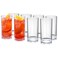 Khen Acrylic Classic Clear Plastic Reusable Drinking Glasses (Set of 8) Restaurant Cups Style 16oz Unbreakable Water Tumbler, Juice, Wine Cups   BPA-Free Tumblers   Top-Rack Dishwasher Safe, Tritan