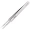 Precision Tweezer, Upgraded Professional Flat Tip Round Tweezer, High-end Stainless Steel Tweezer for Craft, Electronics, Laboratory Work, Also Great Precision for Hair and Ingrown Hair Removal