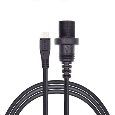 NFHK 1m Waterproof Dustproof 480Mbps Micro USB2.0 5Pin Male to Female Extension Data Power Cable Car Panel Mount Design
