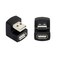 cablecc 1 Set Up &amp; Down Angled USB 2.0 Adapter A Male to Female Extension 180 Degree Black