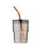 BLUEPOLAR 13oz/400ml Tumbler Water Glass, Cups with Straw and Lid Sealed Carry on for Coffee, Iced Tea, Thick Wall Insulated Glass Cup (Amber)&acirc;&euro;&brvbar;