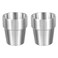 uxcell 2 Pcs 304 Stainless Steel Cup, 10.14oz/300ml Double Wall Water Cup Shatterproof Metal Drinking Tumbler for Bar Restaurant Silver