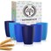 Homienly Glasses Drinking Set Premium Wheat Straw Cups Set of 6 Alternative to Plastic Cups Unbreakable Water Tumblers Reusable Cups for Kitchen Dishwasher Safe Water Glasses(12 OZ Blue Sky)